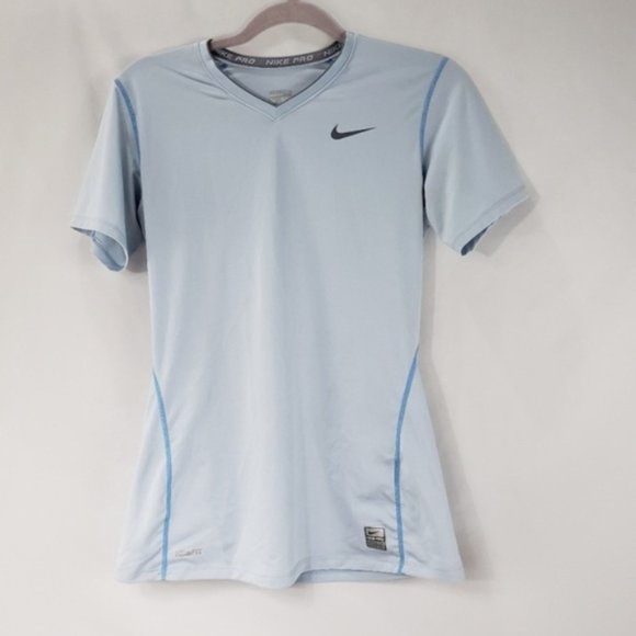 Nike Tops - Nike Pro Light Blue Activewear NikeFit T Shirt